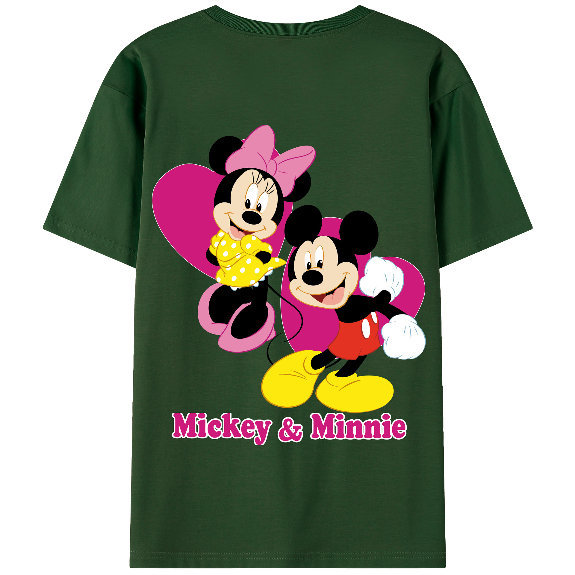 （画像用） ミッキーマウス Mickey Mouse 綿100％半袖Tシャツ（背面プリント）